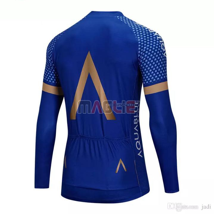 Maglia Aqua Blue Sport Manica Lunga 2018 Blu